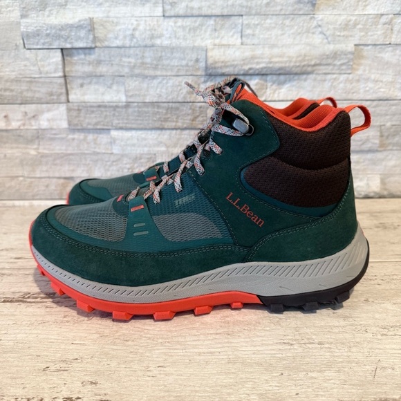 Men's Hiking L.L.Bean Access Hiking Boots Mid Waterproof Size 10 Green TEK 2.5 - Picture 5 of 11